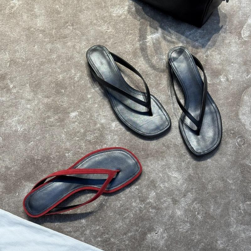 Sheepskin Version~ Minimalist Style Niche Toe Flip-flops Shoes Women's Outer Wear Summer Versatile Low-heeled Cool Slippers