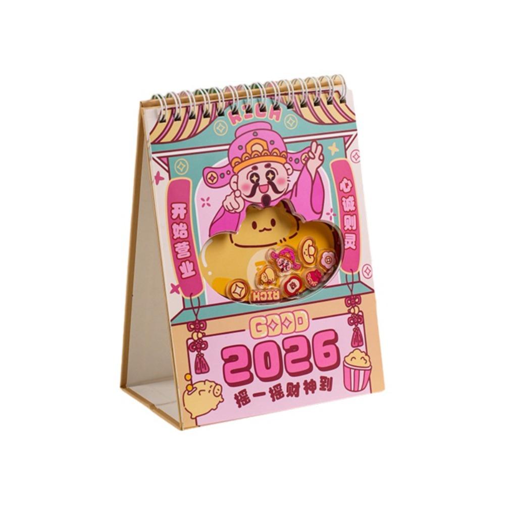 Traditioneller Klappkalender Cartoon Tischkalender Kreativer Schreibtischkalender Geburtstagsgeschenke