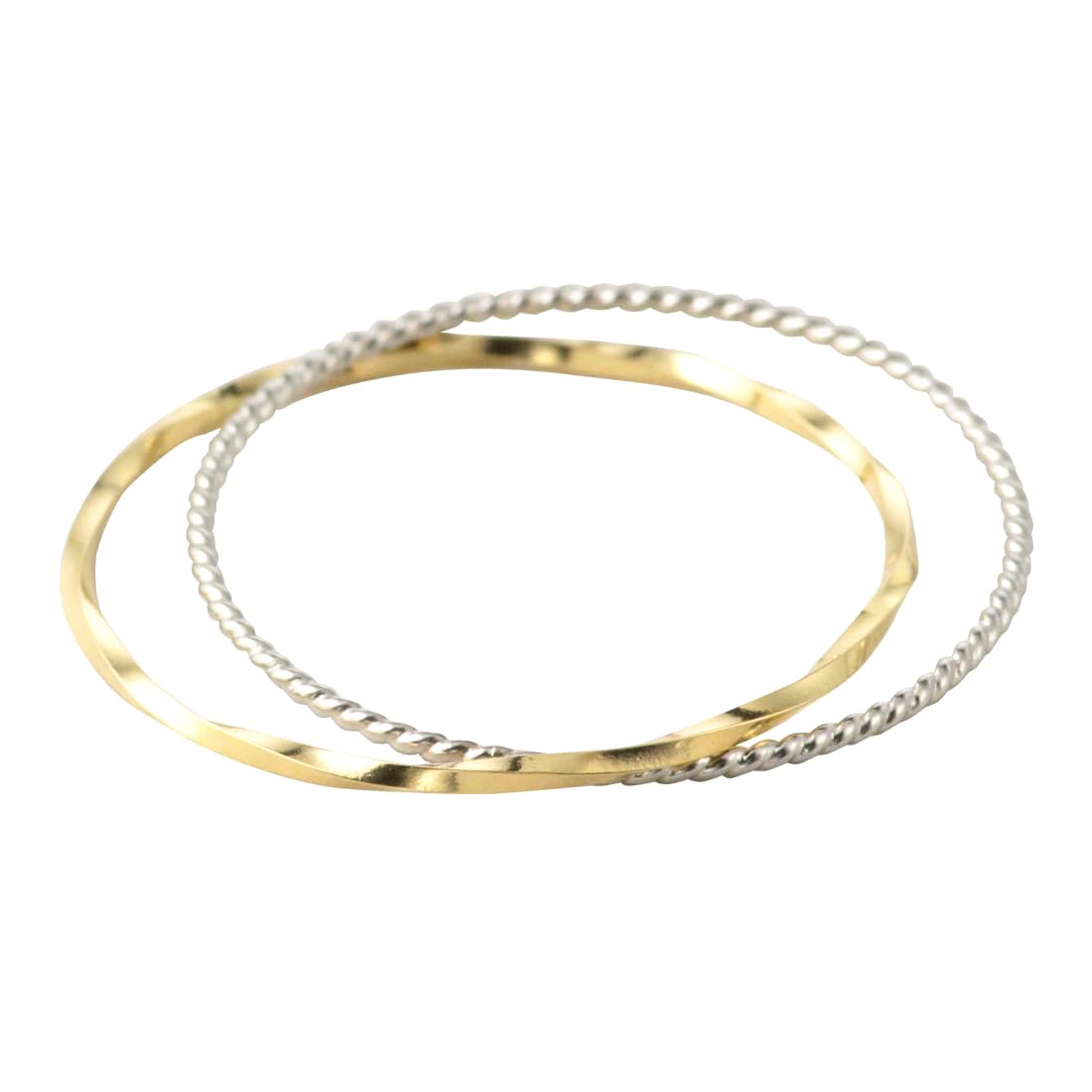 

Yellow Gold Platinum k18 18k pt850 Double Ring Size 10 [PRECIOUS JEWELRY]