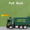 1/32 Pneumatisk Kontroll Søppelbil Bilmodell Støpte Metall By Søppelsortering Sanitetskjøretøy Bilmodell Leker for Barn Gaver