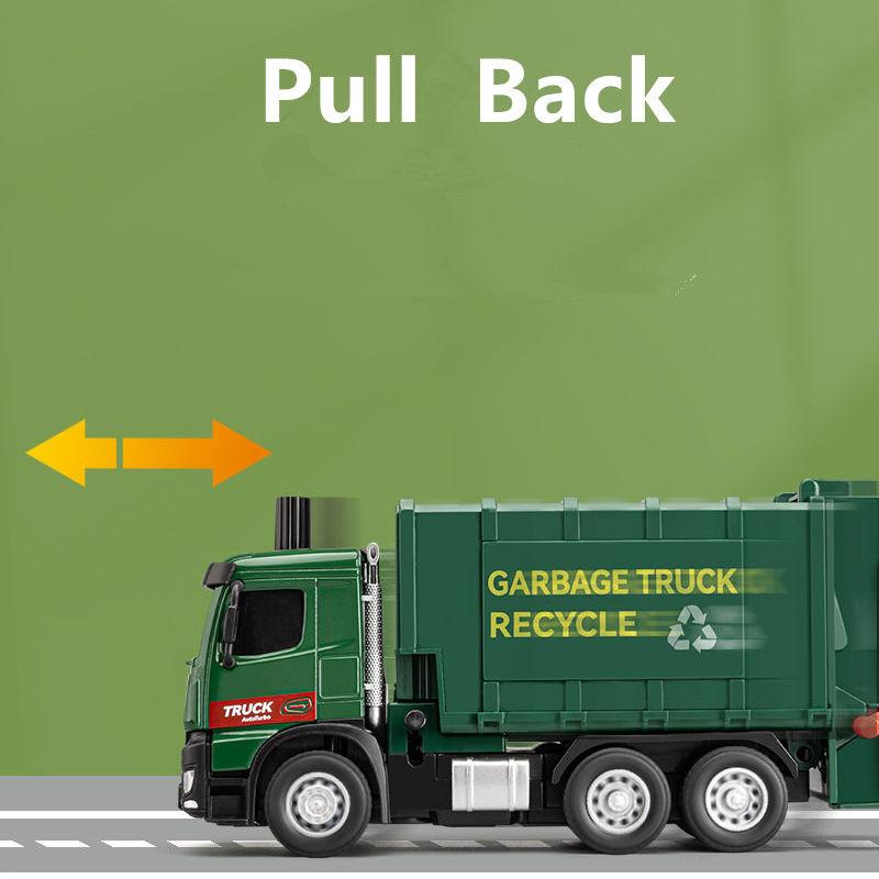 1/32 Pneumatisk Kontroll Søppelbil Bilmodell Støpte Metall By Søppelsortering Sanitetskjøretøy Bilmodell Leker for Barn Gaver