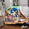1Pc Sonic Adventure Team Sonic Blanket For Couch Bed Plush Cozy Fuzzy Blanket Super Soft Warm Blankets For Fall And Winter 0918237