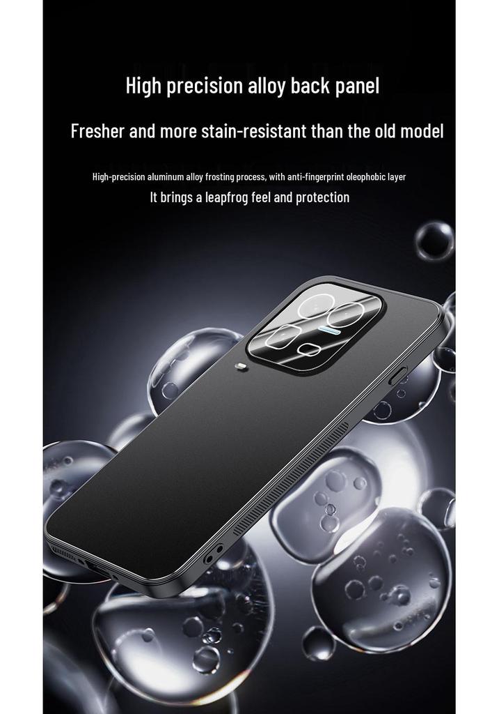 iQOO 15 Ultra Frosted Metal Case with Lens Protection - Solid Color, Drop-Resistant for iQOO 12/13.