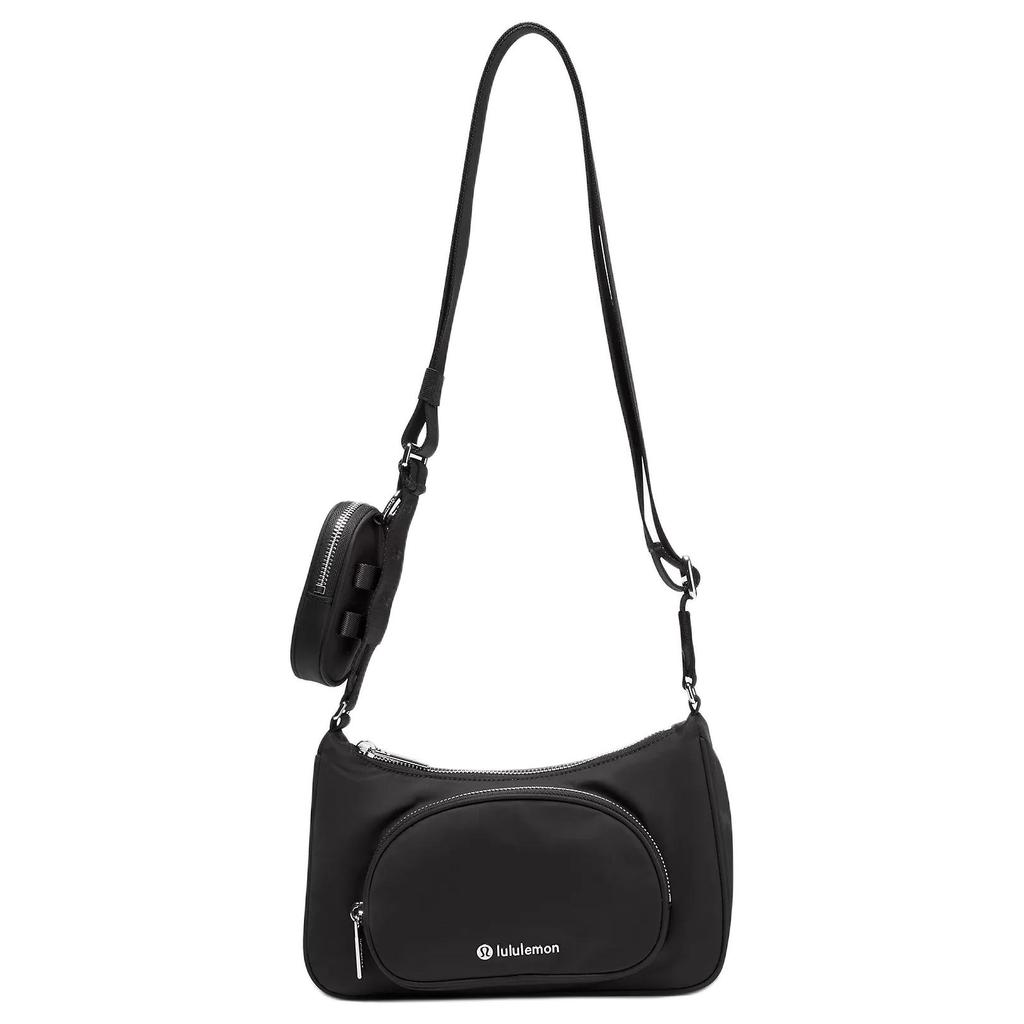 Lululemon Crossbody 2L Casual High-End Versatile Recycled Nylon Shoulder Bag Women bags Black LW9FSUS-0001