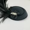 1920s Medieval Hairpin Feather Felt Hat Prom Party Hair Clip Headband Anti-Slip