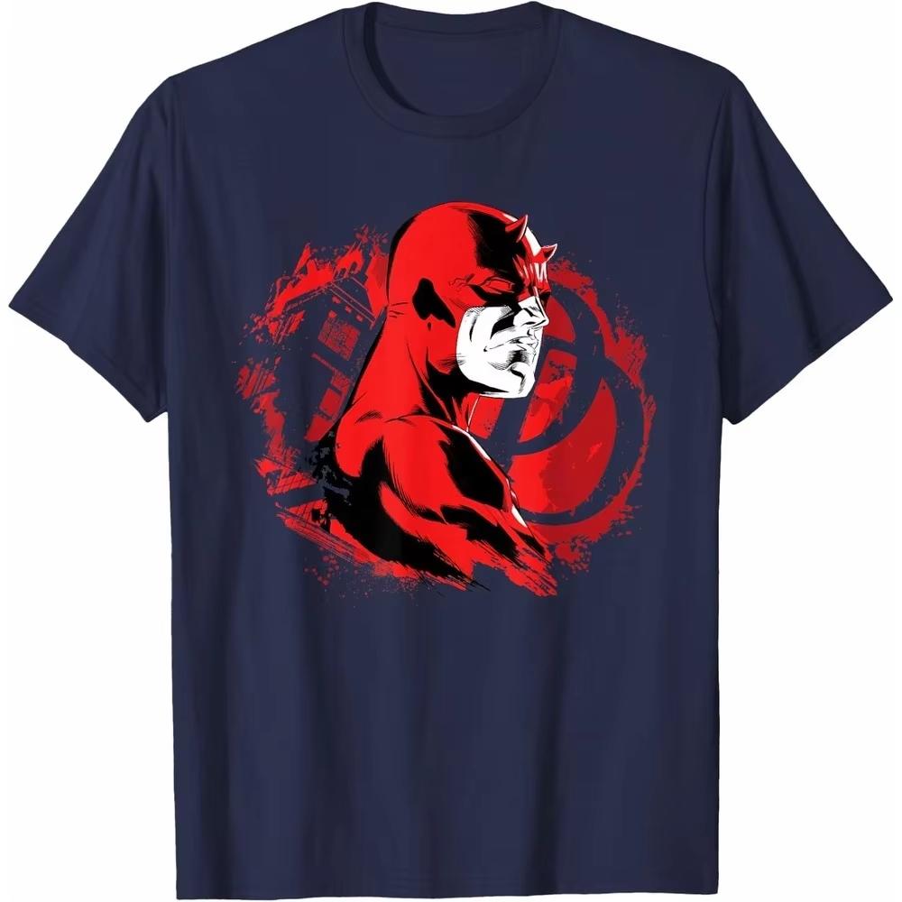 2026 new Daredevil TShirt Harajuku Gym Unisex Short Sleeve Breathable Cotton Loose Fit Crew Neck Trendy Casual Top for Couples