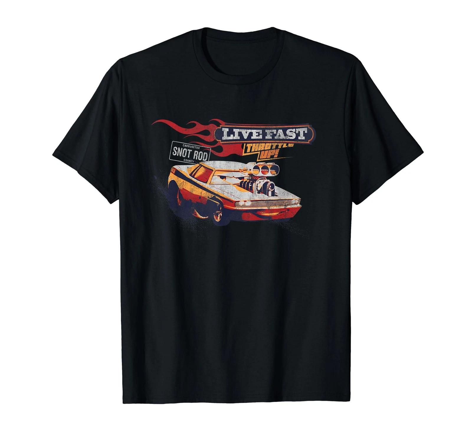

Disney And Pixar Cars Snot Rod Live Fast Vintage T-Shirt_ 3XL