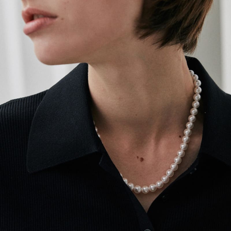 green [925 silver] Un.silver.207 / with necklace ver.06 (8mm)