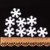 Mini Non-Woven Snowflake Christmas Decor with Silk Flower - No Back Adhesive
