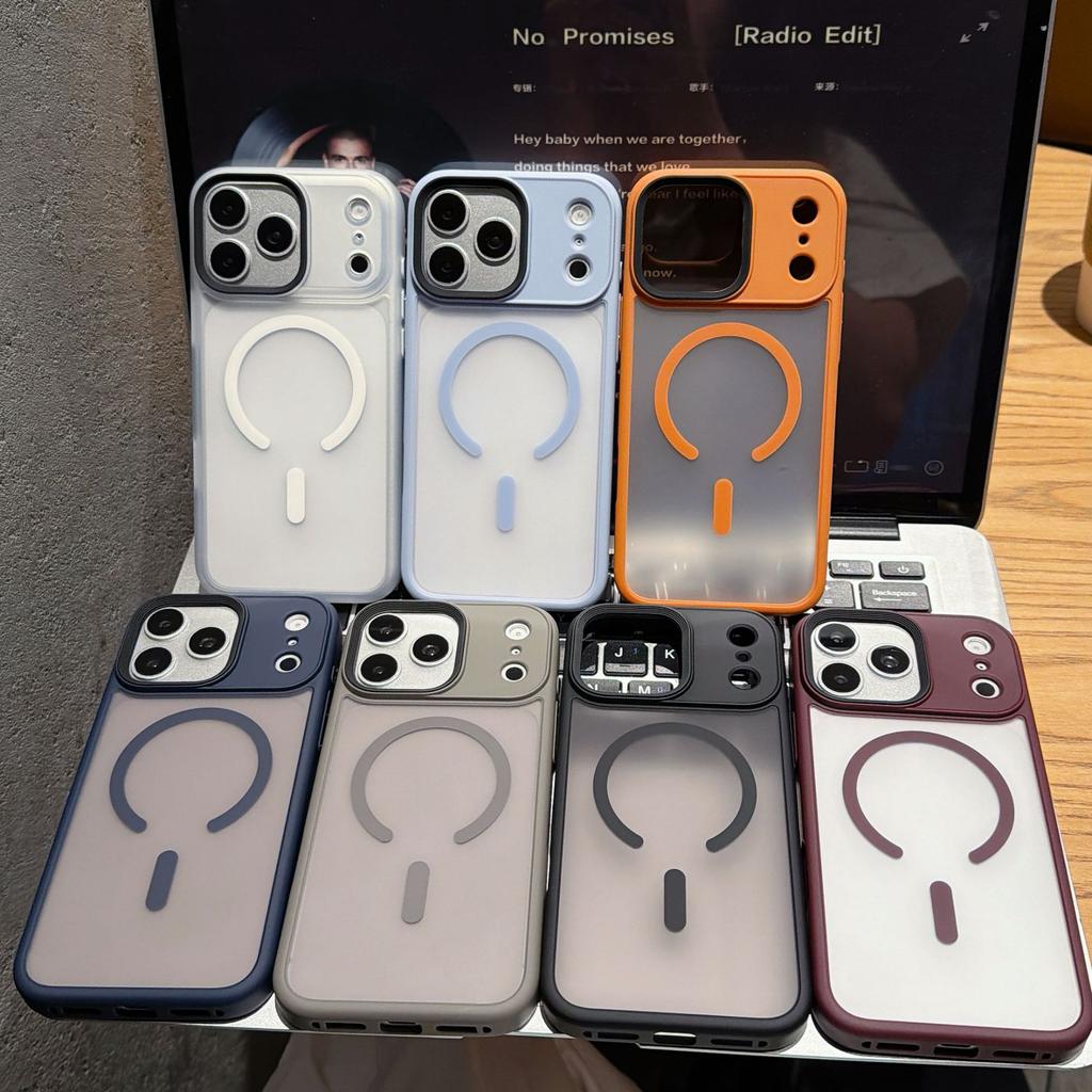 Applicable to iPhone18PROMAX excellent shield translucent magnetic mobile phone case Apple 17 skin feeling anti-drop protective case 16
