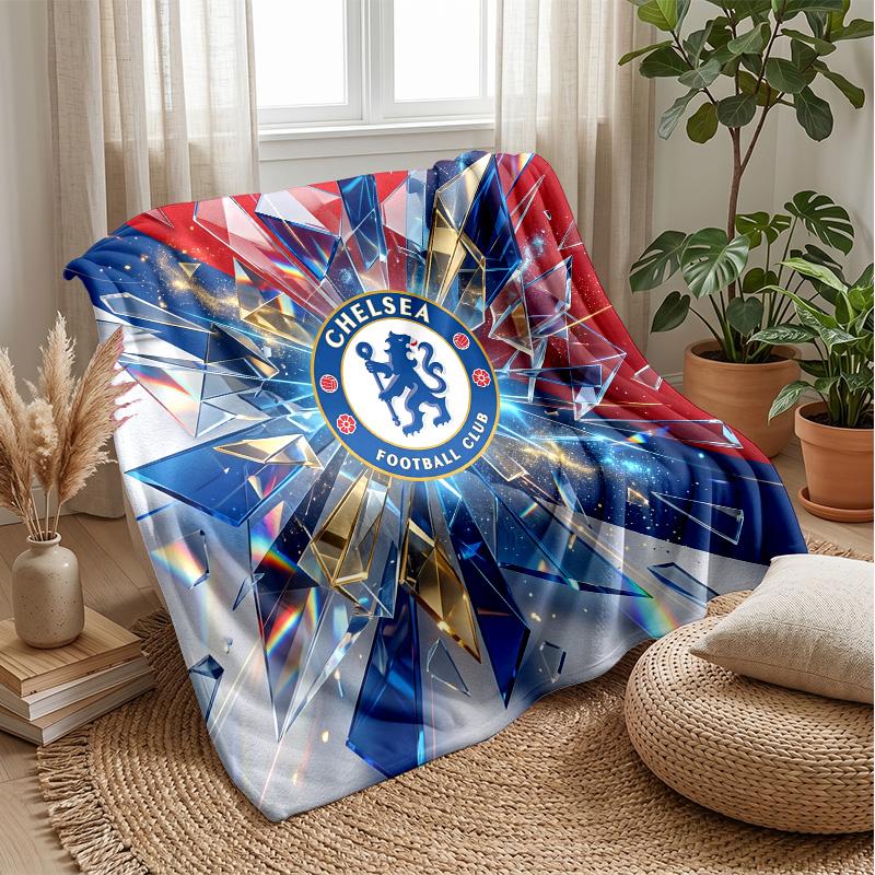 Chelsea FC Theme blanket Soft Flannel Blanket Plush Throw Blanket Cozy Sofa Bed Blanket for Home Decor