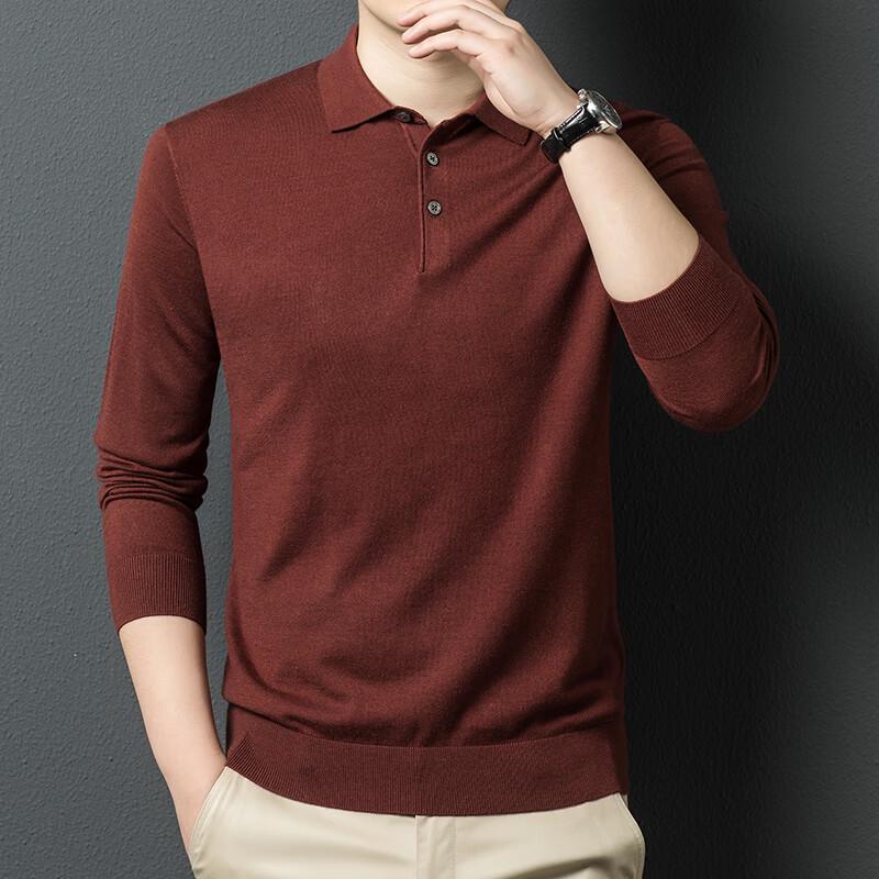 Men's Silk Wool Blend Knitted Polo Shirt