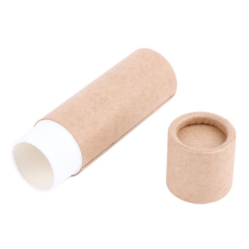 Prázdné rotační tuby na rtěnku z kraftového papíru Biologicky odbouratelné kartonové kosmetické válcové obaly Nádobka na balzám na rty a deodorant