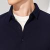 Thick and Soft Skin Friendly Long Sleeved Shirt with Wool and Waffle Jacquard, Men's Business High-end Shirt