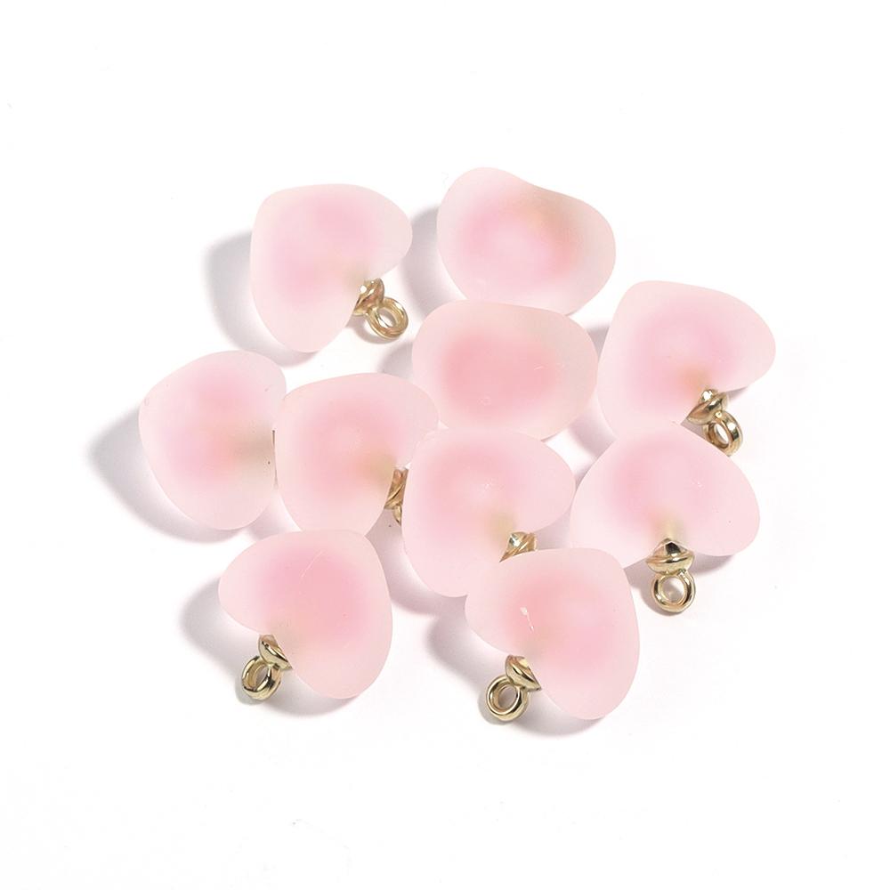 10Pcs Acrylic Frosted Colorful Heart Charms Round Charms For Jewelry Making DIY Bracelet Necklace Earrings Pendants Accessories