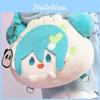 Miku Hatsune Meatball Head Cartoon Pattern Soft Plush Backpack Travel Casual