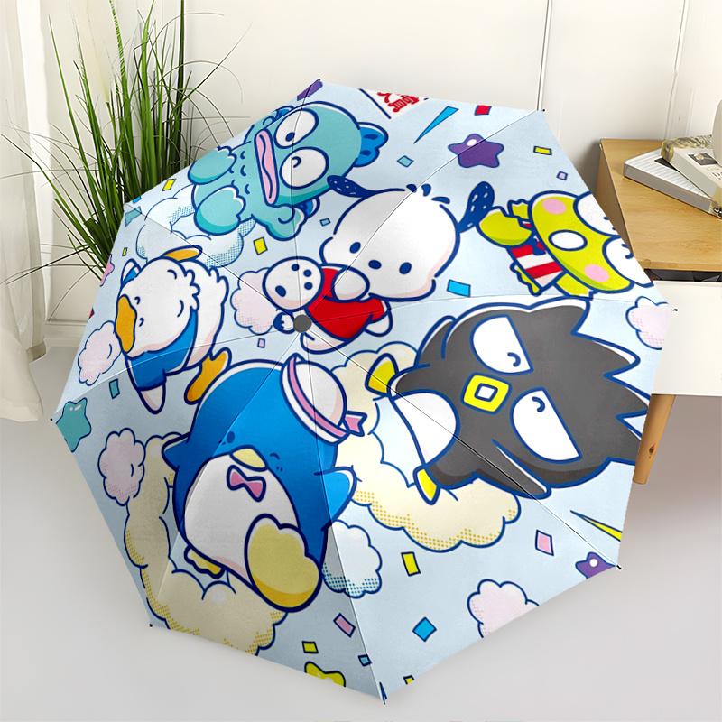 

1pc Sanrio Characters Festival Gift Umbrella - Automatic Opening/Closing, Portable Tri-Fold Design, 8-Bone Iron Frame, Outdoor, Suitable for Fans, Tra