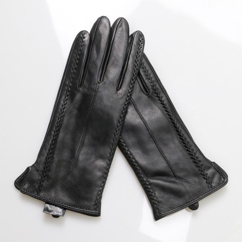 Womens Winter Leather Gloves Warm Fleece Lined Sheepskin Touchscreen Driving Work