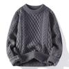 Trendy Knitted Sweater for Men Casual Round Neck Pullover Male Knitted Soft Fall Winter Fashion Long Sleeve Mens Kntwear Outwear