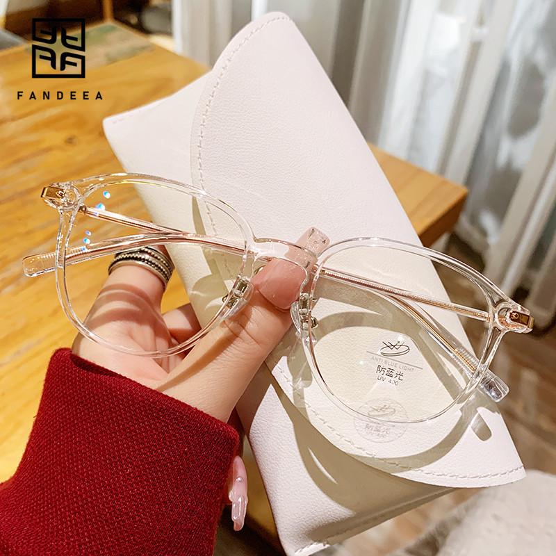 

Сверхлегкие ретро круглые металлические очки TR90 для мужчин, блокирующие синий свет, готовы для установки линз по рецепту золотой/прозрачный