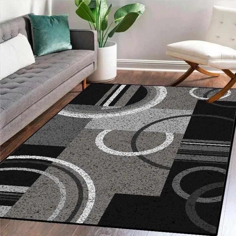 Nordic Striped Rugs for Living Room Decor Plaid Patten Rug Home Decorations Carpets for Bedroom Large Area Carpet Non-slip Mat