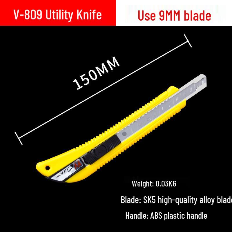 Industrial Grade Utility Knife - Durable Non-Wobbling Holder, Heavy Duty All-Steel Blade, Thickened for Cutting Wallpaper