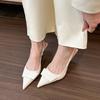 Mid-heel Pointed Toe High-heeled Sandals