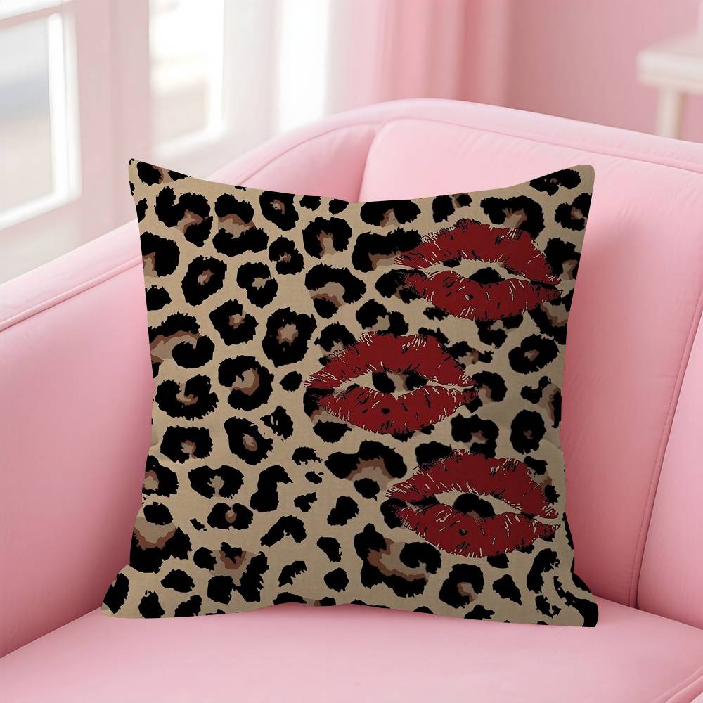 Retro Leopard Cheetah Canvas Prints 4545cm Cushion Cover Pillow Cover Decor Pillowcase Home Pillowcase For Couch Pillow