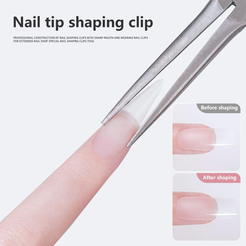 Nails Pincher Quick Building Extension Tips Clips Manicure Tools Nail Shaping Tweezers C Curve Pinching Tool Uv Gel Mold