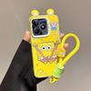 KEYSION Süße Cartoon-Ohren Hülle für Realme C53 C51 mit Lanyard Stoßfeste Handyhülle aus weichem Silikon + PC für OPPO Realme Note 50