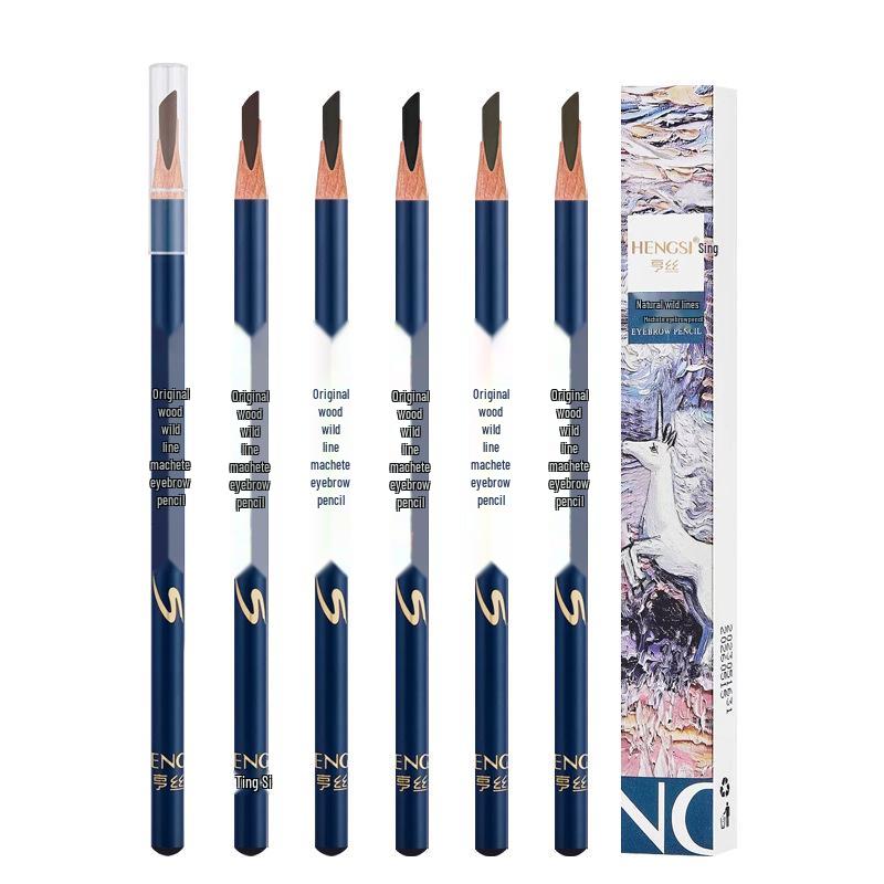 Hengsi Waterproof Eyebrow Pencil - Precise, Long-Lasting Strokes, Sweatproof & Non-Smudging with Sharpener