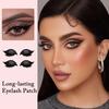 1/2/3/4/5 Pairs Lazy Eye Shadow Eyelash Patch 2-in-1 Eyeshadow Eyelashes Makeup Stickers Reusable Eye Makeup Stickers with False Lashes Shadow