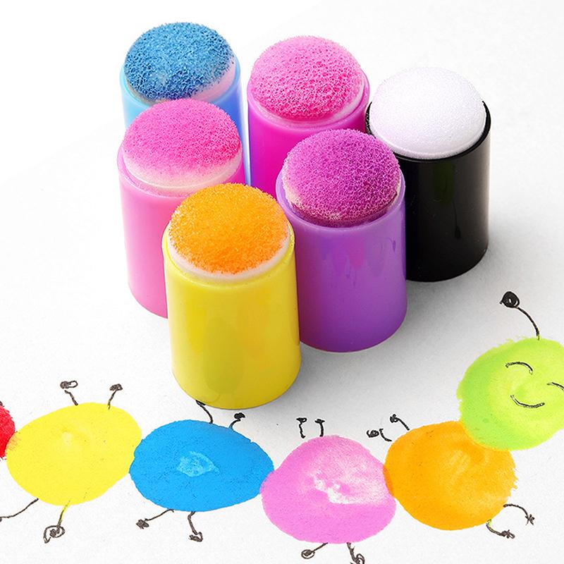 Dita Spugnette Dita Pittura Facciale Schiuma 32 Pezzi Set Artigianato Pittura Corpo Spugnetta Disegno Dauber Gesso