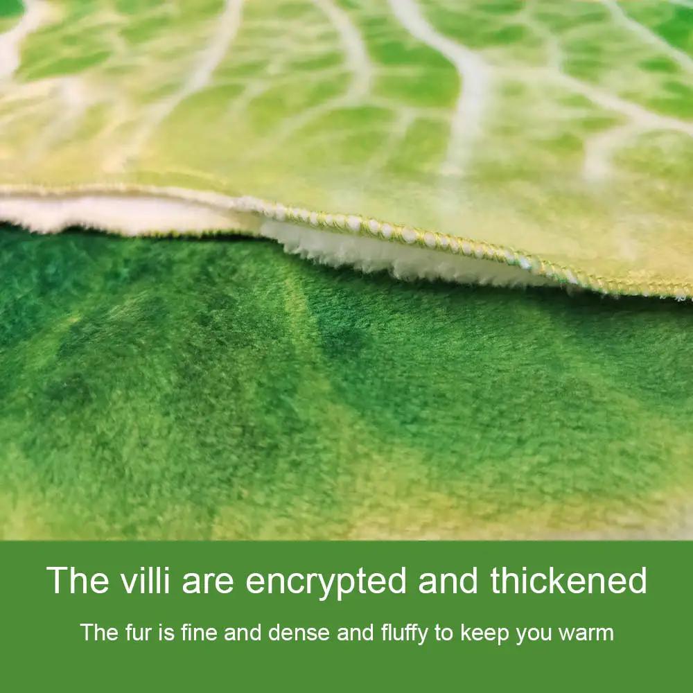 Double-Sided Flannel Creative Appearance Home Sofa Cabbage Blanket Nap blanket, Chinese cabbage pancake blanket