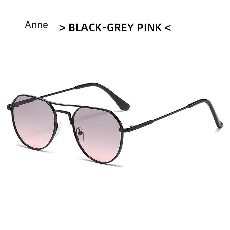 Retro Metal Frame Sunglasses for Women Men Vintage Double Bridge Unisex Shades UV400 Gafas De Sol Hombre