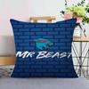 Blogger di Giochi M-MrBeast Federe per Cuscini Cartoni Animati Divano Decorativo Casa Stampa Double-sided Corto Peluche Carino Federa per Cuscino