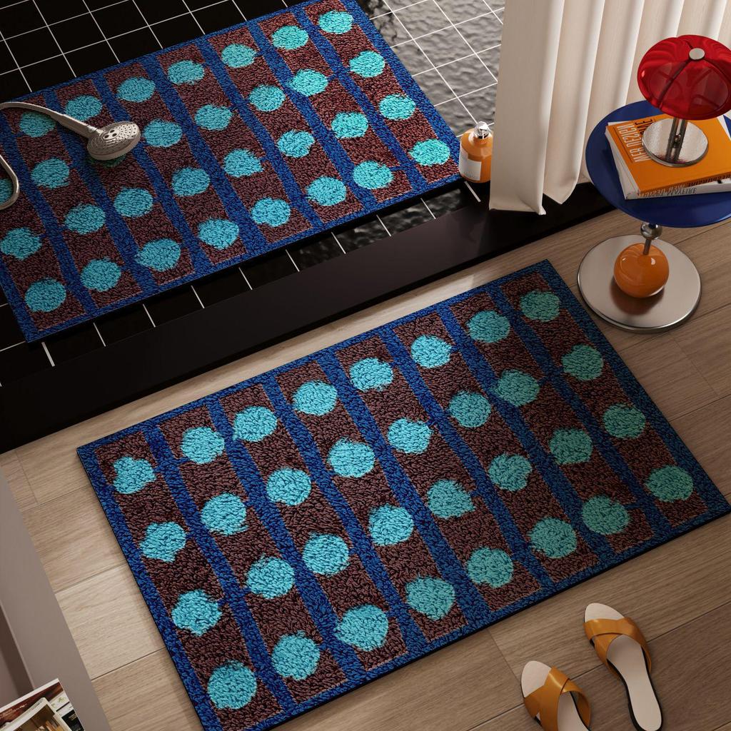 Retro Quick-Dry Non-Slip Diatomaceous Earth Bathroom Floor Mat