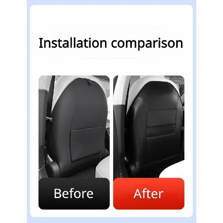 For Tesla Model3 Highland/Model Juniper 2025 Seat Kick Pad Leather Back Anti Kick Protectors Cover Mats Seatback Pad Accessories