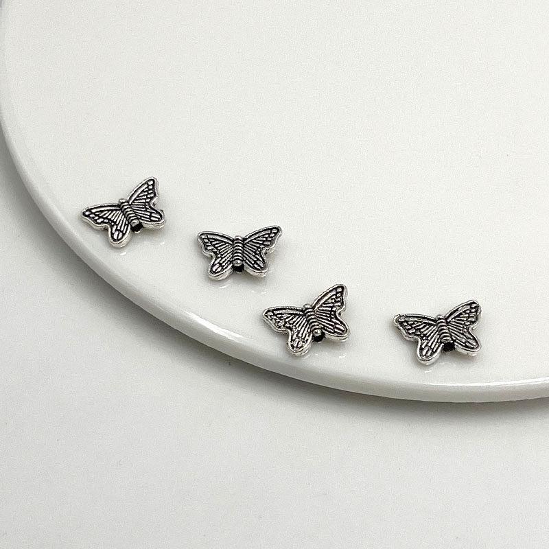 Tibetan Silver Alloy Butterfly Spacer Beads for DIY Handmade Bracelets