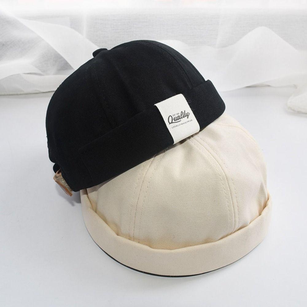Hip Hop Dome Melon Caps Vintage Casual Melon Caps Fashion Brimless Skullies Cap  Streetwear