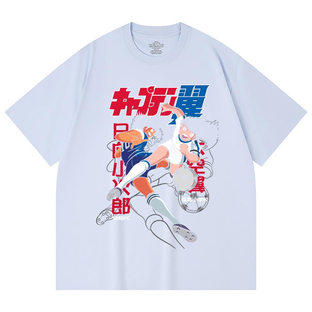230 Gsm 100% Cotton Captain Tsubasa V2 Print Unisex Heavy Cotton T Shirt