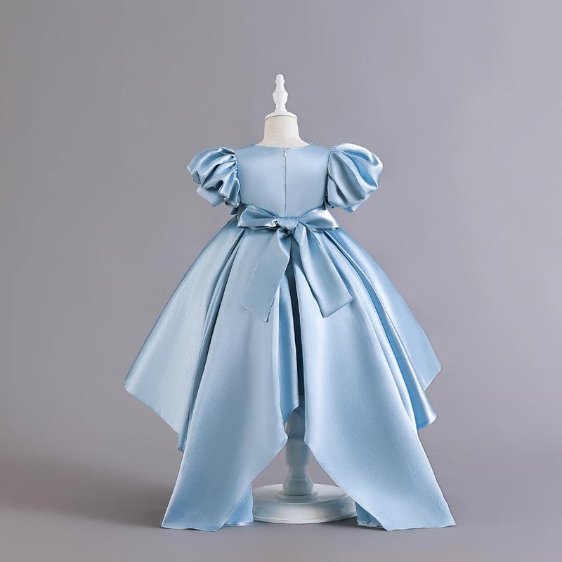 Χαριτωμένο Φόρεμα Παιδικό Κορίτσι Φόρεμα με Λουλούδια Κορίτσια Αμάνικο Φιόγκος Ουρά Φορέματα Γενεθλίων για Μωρό Κορίτσι 3-10 Ετών