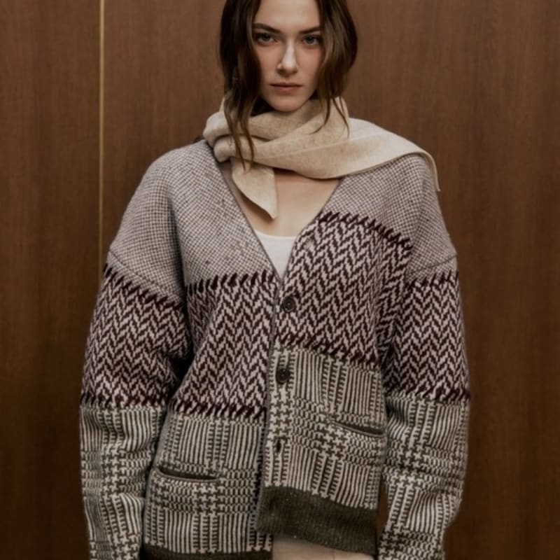 diaalto TIGNES KNIT SCARF_BEIGE