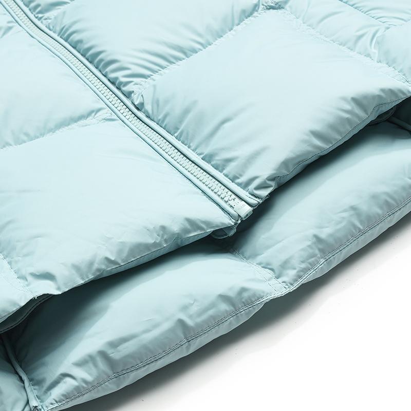 Fila White Casual Commuter Trendy Fresh Comfortable Versatile Slightly Stretchy Goose Down Warm Hooded Down Jacket Women Outerwear F11W543916FLG