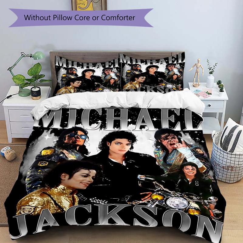 Michael Jackson'S Legacy Print 3Pcs Bedding Setduvet Cover With 2 Bedropillowcase Home Birthday Gift
