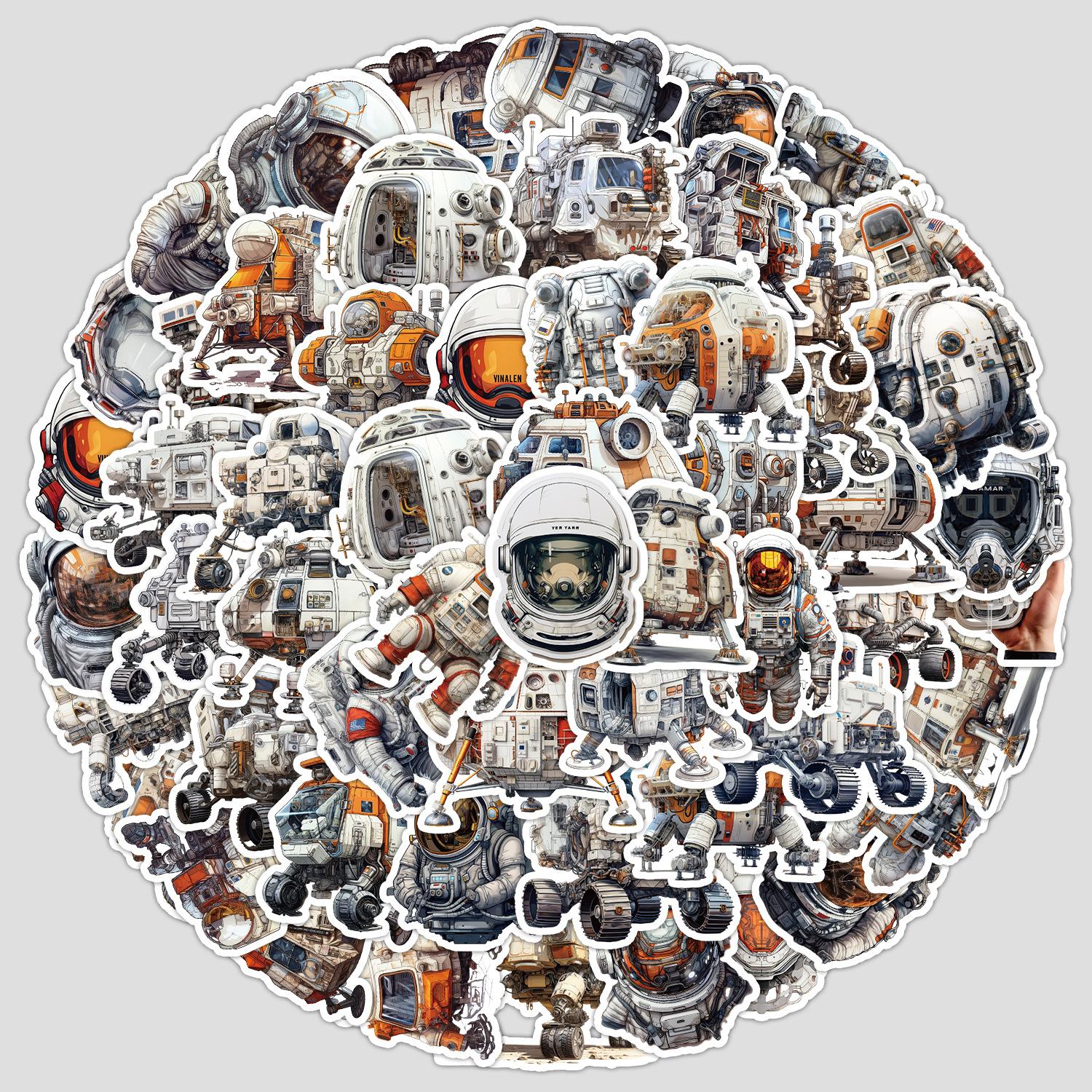 

50 Nordic Style Aerospace Equipment Series Graffiti Stickers Suitcase Waterproof Decorative Stickers Creative Stationery Stickers