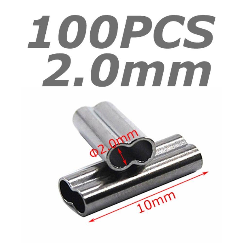 Accessories Fishing Copper Sleeves Wire Crimps Sleeves Fishing Fix Tube Double Barrel Tube