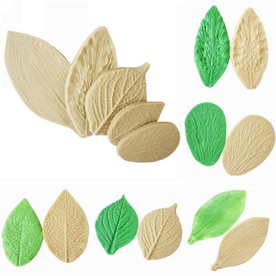 5pcs Fondant Cake Decorating Tools Leaf Silicone Molds Mould Baking Kitchen New