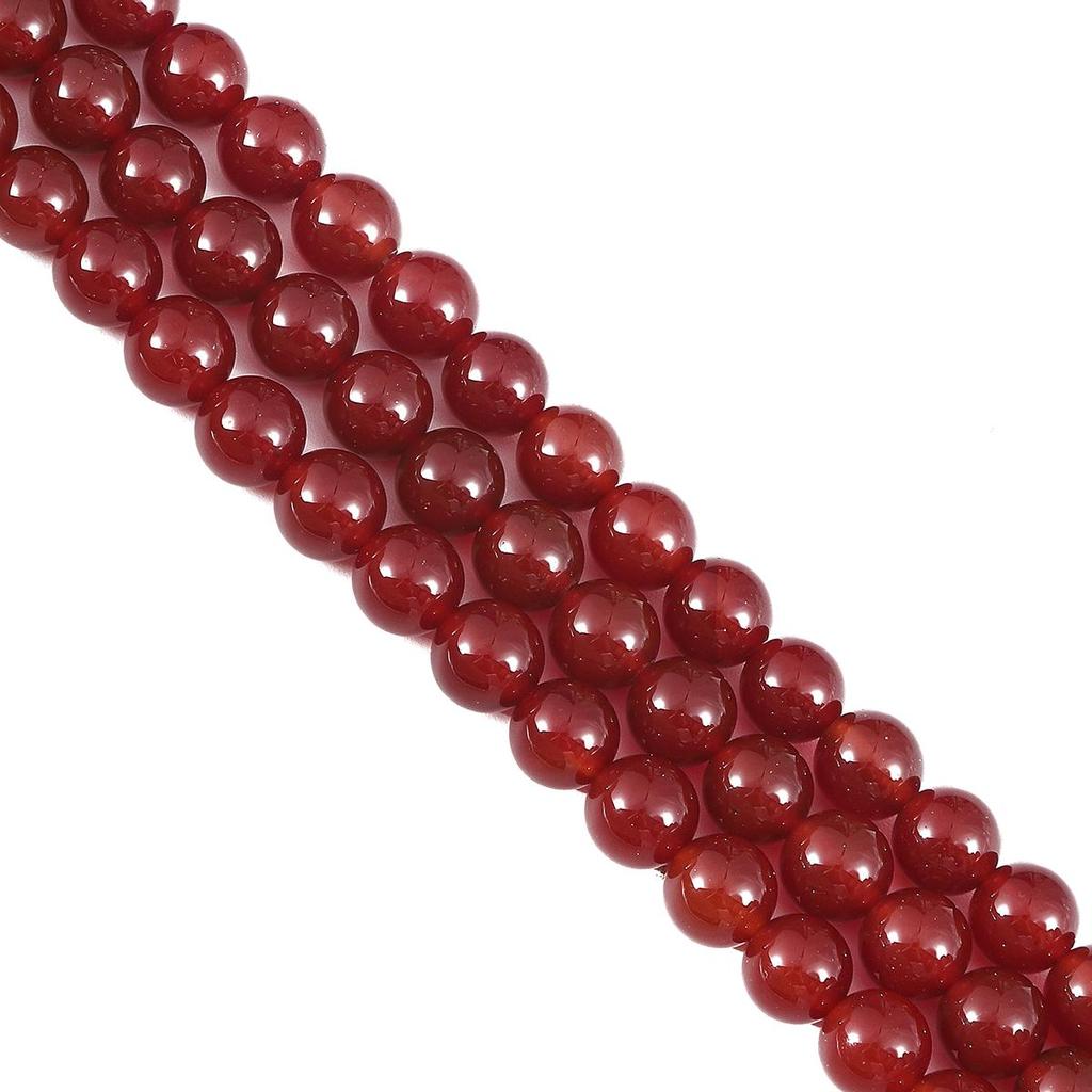 4-14mm/47-92Pcs Natural Red Agate Round Stone Beads For Jewelry Making DIY Bracelet Necklace