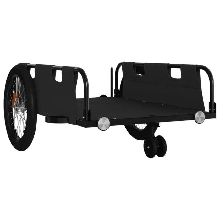 VidaXL Remorque de vélo noir tissu oxford et fer 94199